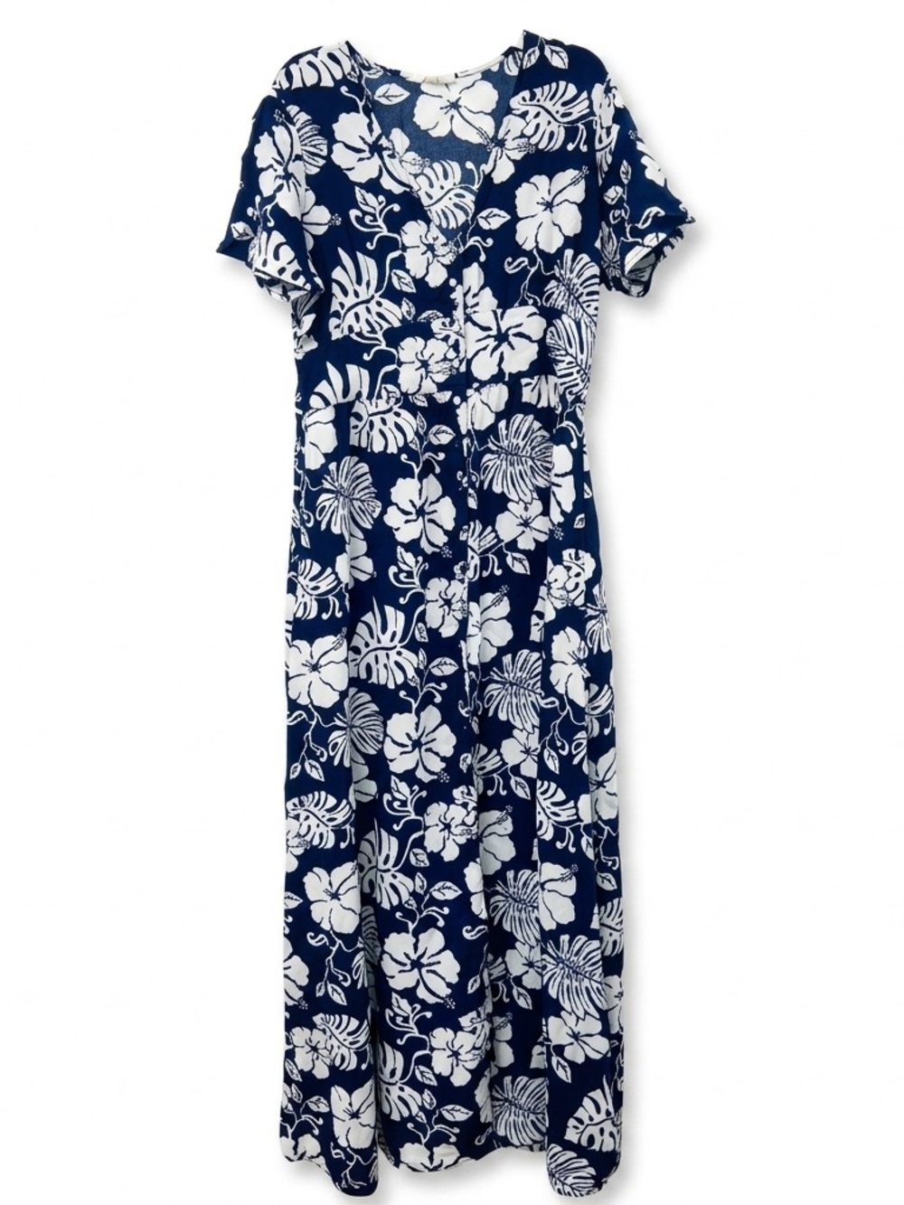 Roxy Navy and White Floral Maxi Dress
